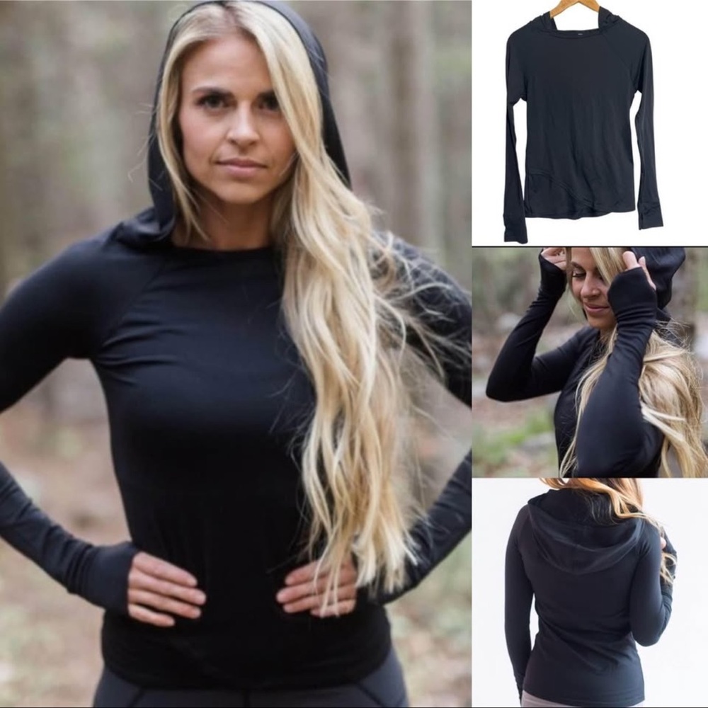 Zyia Active Go-To Hoodie black Sz Medium